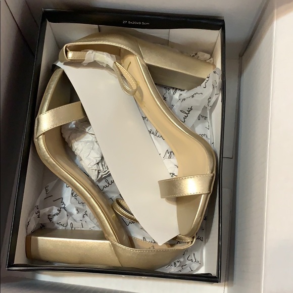 Lulus Shoes - Lulus Taylor Gold Ankle Strap Heels